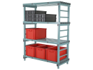 Rayonnage en plastique Euro - 1400 x 600 x 1820 mm - 1
