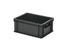 Bac gerbable / bac à assiettes - 400 x 300 x H 175 mm - Noir (fond lisse) - 1