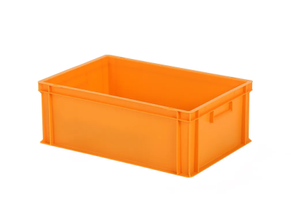 Bac gerbable Euronorm - 600 x 400 x H 220 mm - Orange (fond lisse)