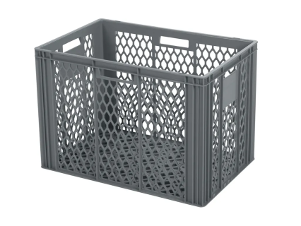 Stapelbehälter Euronorm R142 - 600 x 400 x H 421 mm - Grau (verstärkter Boden)
