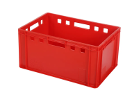 Stacking bin E3 - red - 600 x 400 x H 300 mm