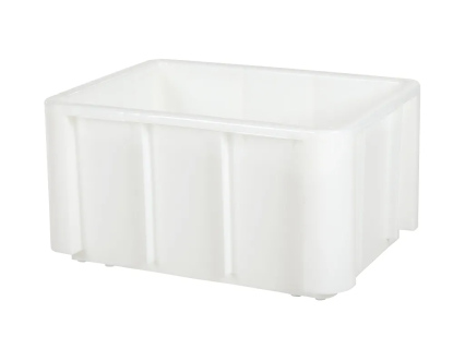 Stacking bin - 800 x 600 x H 415 mm - white (reinforced base)