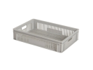 Caisse gerbable Euronorm - 600 x 400 x H 125 mm (fond ajouré renforcé) - 1