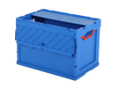 Box pliant avec couvercle - 600 x 400 x H 420 mm - bleu - 1