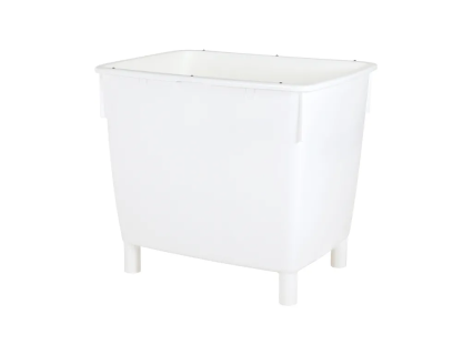 Transport bin 400 l - with stainless steel rim reinforcement - on 4 feet