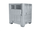 XL Kunststoff Palettenbox - 1200 x 1000 mm - mit Scharnierklappe - auf 4 Füßen - 1