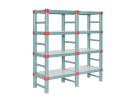 Kunststoffregal (Gastro-Regal) - 1467 x 410 x 1620 mm - 1