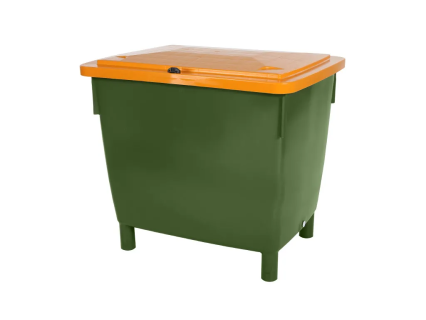 Multi-Purpose Container 400 litre - green with orange lid