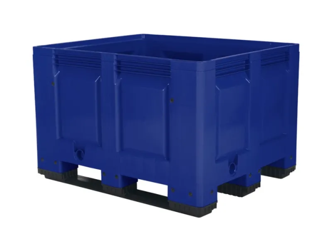 Blauwe palletboxen