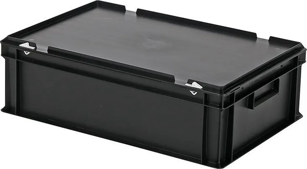 Black lidded bins