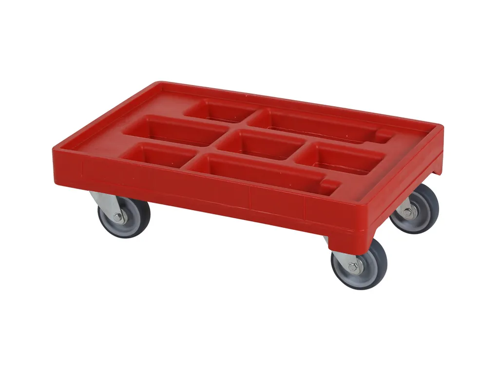 Plastic hygiene trolley (595 x 395 x 210) - red