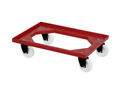 Chariot en plastique - 620 x 420 x 180 mm - rouge