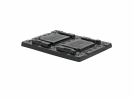Coiffe pour palettes type D2 - 800 x 600 mm - noir - 1