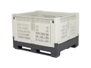 Caisse-palette pliante 1308 F2 - 1200 x 1000 x H805 mm - ajouré - 2 semelles - 1