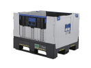 MAGNUM Optimum 870 S - faltbare Palettenbox - 1200 x 1000 mm - mit 2 Schiebetüren - 1