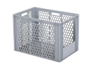Caisse empilable avec ouverture de préhension - 600x400xH421mm - gri - 1
