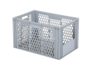 Caisse empilable avec ouverture de préhension - 600x400xH349mm - gris - 1