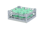 Casier à verres de 500x500mm - hauteur de verre maximale 165 mm - avec séparation verte en 3x3 compartiments - diamètre de verre maximal 149mm - 1