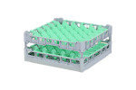 Casier à verres de 500x500mm - hauteur de verre maximale 210 mm - avec une division de 6x6 compartiments verts - diamètre de verre maximal 74mm - 1