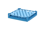 Gläserkorb 500x500mm blau - maximale Glashöhe 73 mm - mit blauer 44er Facheinteilung - maximale Glasdurchmesser 67mm - 1