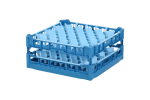 Gläserkorb 500x500mm blau - maximale Glashöhe 180 mm - mit blauer 44er Facheinteilung - maximale Glasdurchmesser 67mm - 1