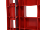 Chariot en plastique 800 x 600 mm - rouge - 4
