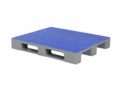 Industrial pallet - TC3 - 1200 x 1000 mm - with anti-slip top deck - grey