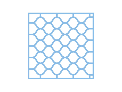 Vakverdeling 44 vaks - vakafmeting Ø 67 mm (korf 500 x 500 mm)