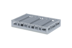 Clixrack casier à assiettes de 600 x 400 mm - Hauteur maximale de l'assiette 28 mm - avec une division grise en 3 x 12 compartiments - Ø maximal de l'assiette 72 mm - 1