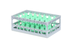 Clixrack casier à verres de 600 x 400 mm - hauteur maximale du verre 185 mm – Avec une cloison verte de 33 compartiments  – Ø de verre maximal 77 mm  - 1
