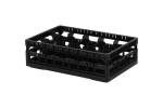 Clixrack Gläserkorb 600 x 400 mm schwarz - Glashöhe max. 115 mm - mit 3 x 5 Facheinteilung - maximales Ø Glas 110mm  - 1