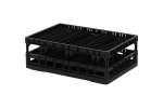 Clixrack-Tellerkorb 600 x 400 mm schwarz - Tellerrandhöhe max. 28 mm - mit 3 x 12 Facheinteilung - max. Ø des Tellers 115 mm - 1