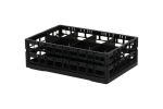 Clixrack Gläserkorb 600 x 400 mm schwarz - Glashöhe max. 155 mm - mit 2 x 4 Facheinteilung - maximales Ø Glas 134mm  - 1