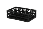 Clixrack Gläserkorb 600 x 400 mm schwarz - Glashöhe max. 155 mm - mit 3 x 5 Facheinteilung - maximales Ø Glas 110mm  - 1