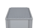 Bac gerbable Euronorm - 600 x 400 x H 420 mm - Gris - poignées ouvertes - 3