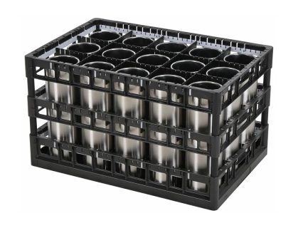 Washing tray Comp 13/14 - heavy duty - top frame + interim frame - triple-divider configuration - Techrack