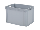 Bac gerbable Euronorm - 600 x 400 x H 420 mm - Gris - poignées ouvertes - 1