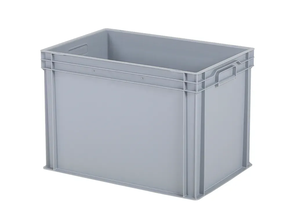 Stacking bin - 600 x 400 x H 420 mm - grey (reinforced base)