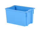 Bac gerbable emboîtable Euronorm - 600 x 400 x H 350 mm - bleu - 1