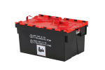 Boite à piles - 600 x 400 x H310 mm - Noir-Rouge - 1