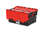 Boite à piles - 600 x 400 x H310 mm - Noir-Rouge - 2