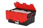 Boite à piles - 600 x 400 x H310 mm - Noir-Rouge - 3