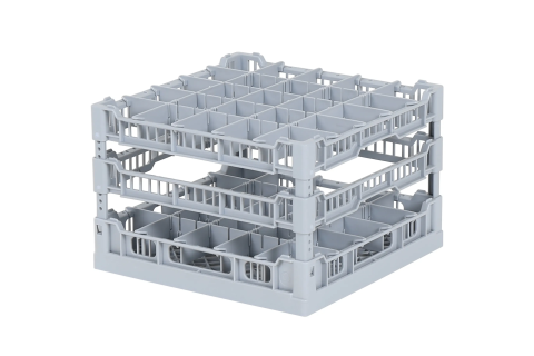 Dishwasher basket 400 x 400 mm - for glass heights from 191 to 240 mm - with 5 x 5 compartmentalization - maximum glass diameter 68mm