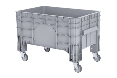 MINI BOX plastic palletbox - 1040 x 640 x H 685 mm - 4 wheels