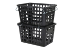 Caisse gerbable emboîtable - manne à linge avec brides - 795 x 545 x H 457 mm - 3