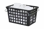 Caisse gerbable emboîtable - manne à linge avec brides - 795 x 545 x H 457 mm - 4