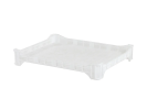 Trockenkiste - 800 x 600 x H 120 mm - perforiert 4 Füße - weiß - 1