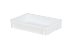 Bac gerbable Euronorm - 600 x 400 x H 120 mm - Blanc (fond lisse) - 1