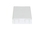 Bac gerbable Euronorm - 600 x 400 x H 120 mm - Blanc (fond lisse) - 2