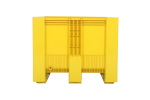 Caisse-palette en plastique type SB3 - 1200 x 1000 mm - 3 semelles - jaune - 5